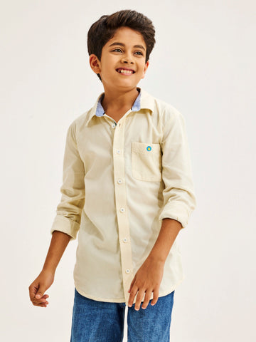 Shop  Cream Corduroy Shirt for Boys