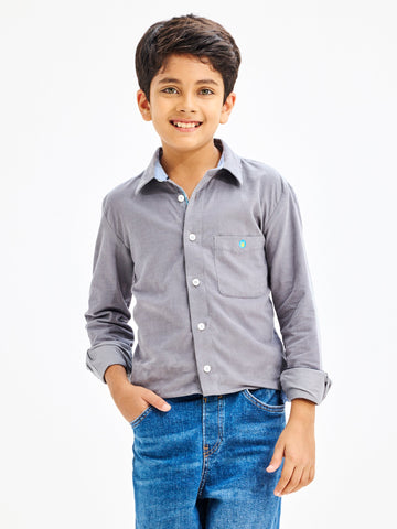 Shop  Grey Corduroy Shirt for Boys