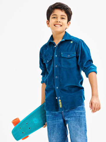 Shop  Blue Pure Cotton Shirt for Boys