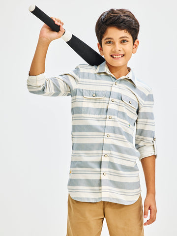 Shop  Cream Pure Cotton Shirt for Boys