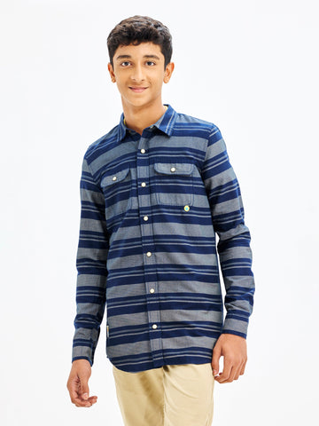 Shop  Navy Pure Cotton Shirt for Boys