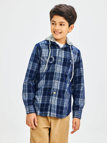 Shop  Navy Pure Cotton Shirt for Boys