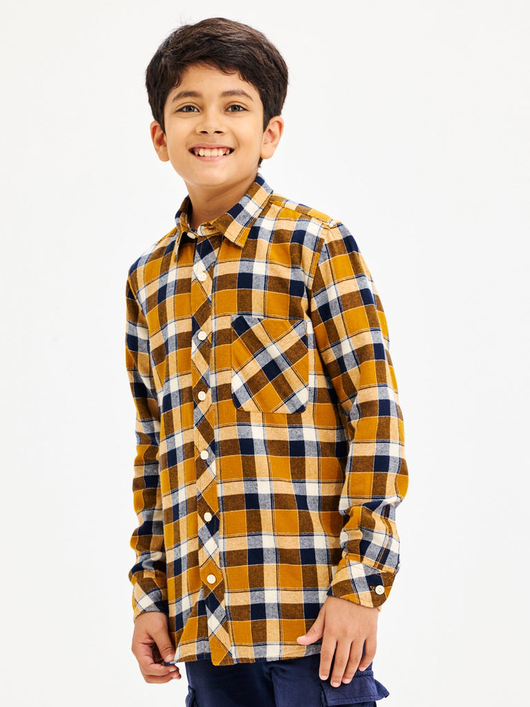 Shop  Yellow Pure Cotton Shirt for Boys