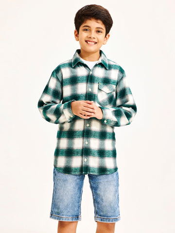 Shop  Green Pure Cotton Shirt for Boys