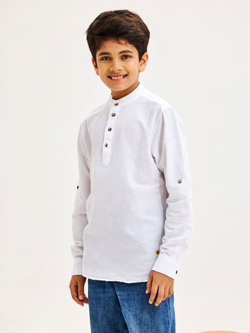 Shop  White Pure Cotton Shirt for Boys