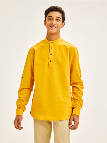 Shop  Yellow Pure Cotton Shirt for Boys