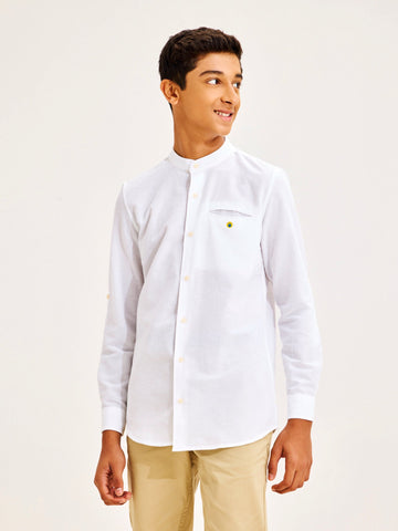 Shop  White Pure Cotton Shirt for Boys