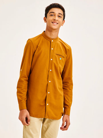 Shop  Brown Pure Cotton Shirt for Boys