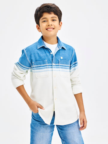 Shop  Blue Pure Cotton Shirt for Boys