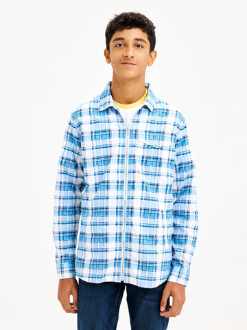 Shop  Blue Pure Cotton Shirt for Boys