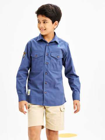 Shop  Blue Casual Cargo Shirt for Boys