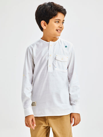 Shop  White Pure Cotton Shirt for Boys