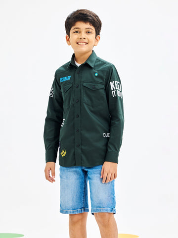 Shop  Green Cargo Shirt for Boys