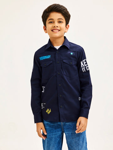 Shop  Navy Cargo Shirt for Boys