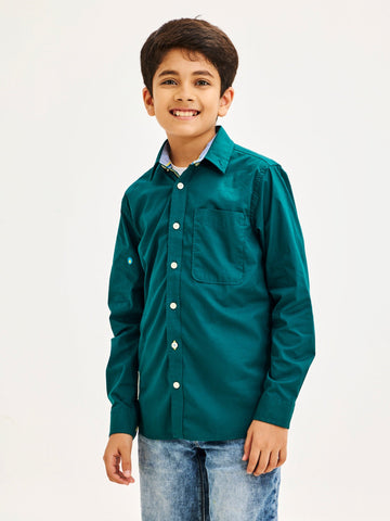 Shop  Green Pure Cotton Shirt for Boys