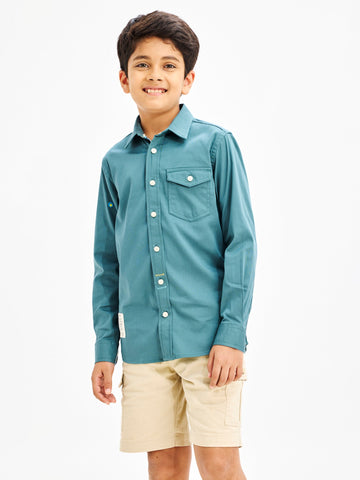 Shop  Blue Pure Cotton Shirt for Boys