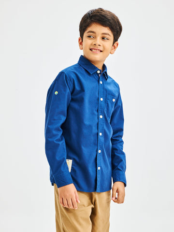 Shop  Navy Pure Cotton Shirt for Boys