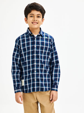 Shop  Navy Pure Cotton Shirt for Boys