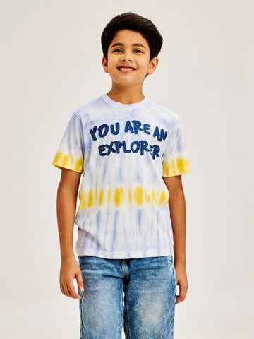 Shop  Blue Pure Cotton T-Shirt for Boys