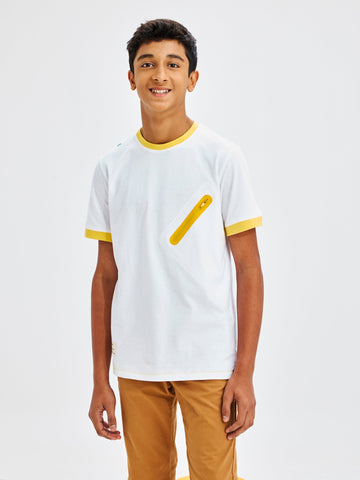 Shop  White Pure Cotton Ultra Soft T-Shirt for Boys