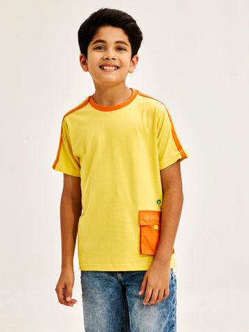 Shop  Yellow Pure Cotton Ultra Soft T-Shirt for Boys