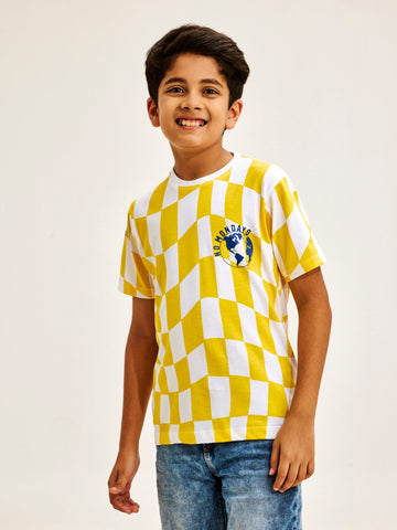 Shop  Yellow Pure Cotton T-Shirt for Boys