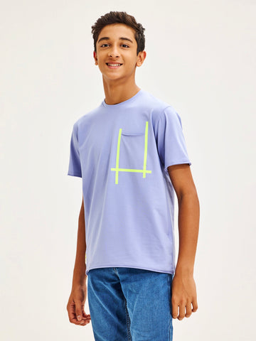 Shop  Purple Supima Cotton T-Shirt for Boys