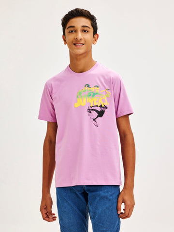 Shop  Purple Supima Cotton T-Shirt for Boys